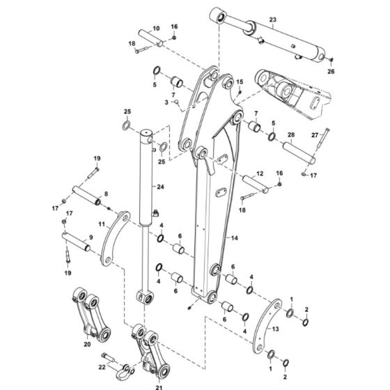 Arm Assembly for BobCat E26 (S/N B4B811001 & Above)