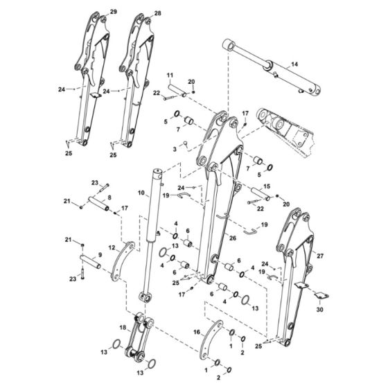 Arm Assembly for BobCat E26 (S/N ACRA11001 & Above)