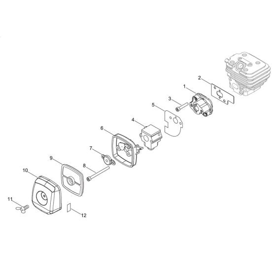 Air Cleaner, Carburettor for Shindaiwa EB250 Blower