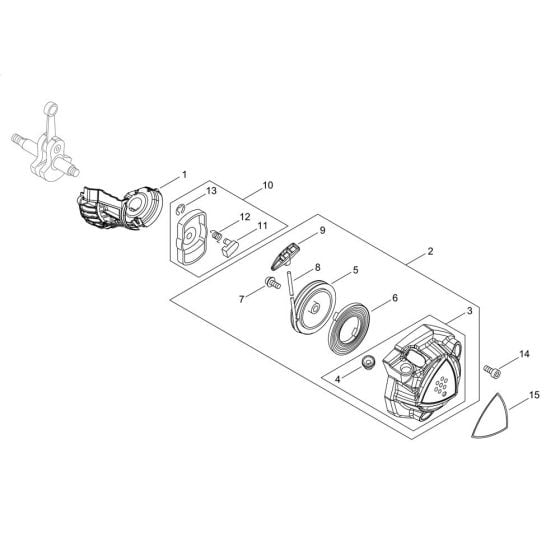 Recoil Starter, Pully for Shindaiwa EB252 Blower