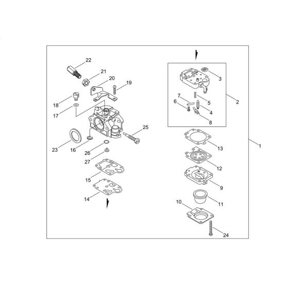 Carburettor for Shindaiwa EB3410 Blower