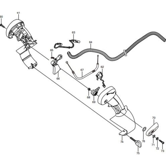 Control Cable Assembly for Makita EB7650TH Leaf Blowers