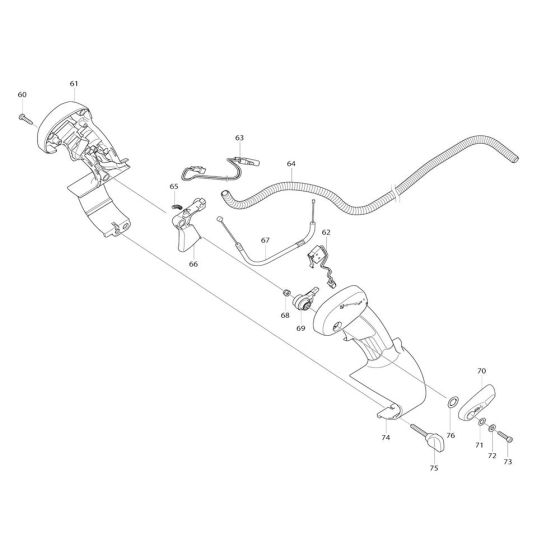 Throttle Assembly for Makita EB7660TH Blower