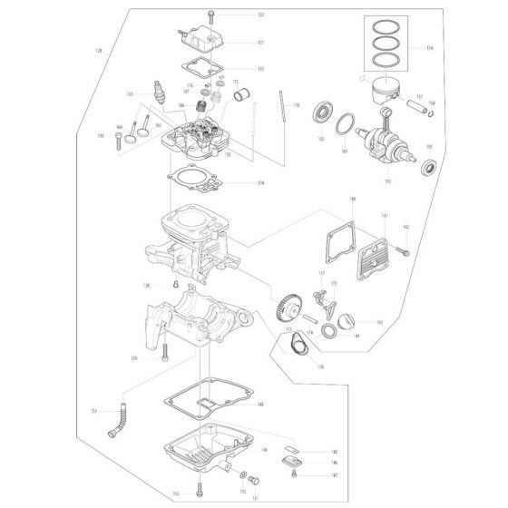 Cylinder, Crankshaft Assembly for Makita EB7660TH Blower