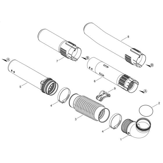 Pipe for Shindaiwa EB770 Backpack Blower