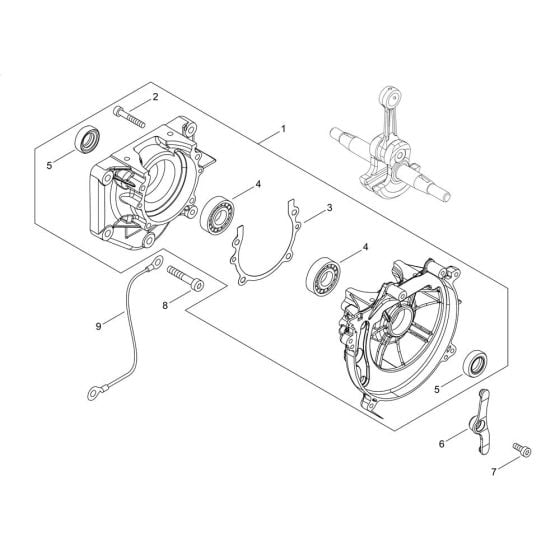 Crankcase for Shindaiwa EB770 Backpack Blower