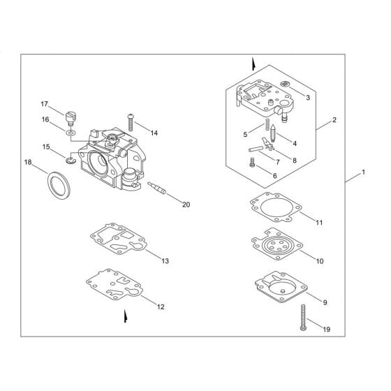 Carburettor for Shindaiwa EB770 Backpack Blower