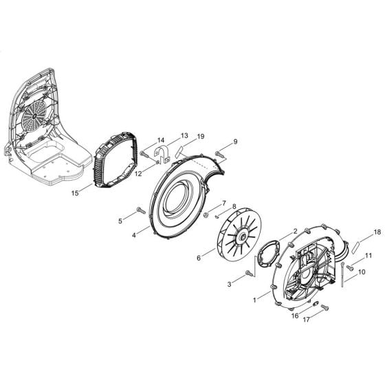 Fan Case for Shindaiwa EB770 Backpack Blower