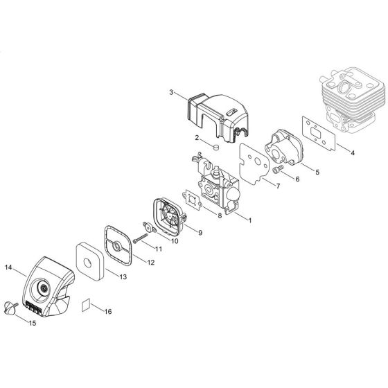 Air Cleaner, Carburettor for Shindaiwa EBS256S Blower