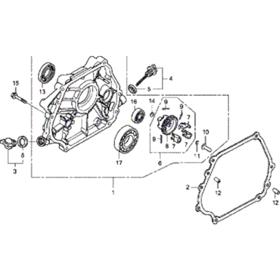 Crankcase Side Cover Assembly for Honda EC5000 Generator