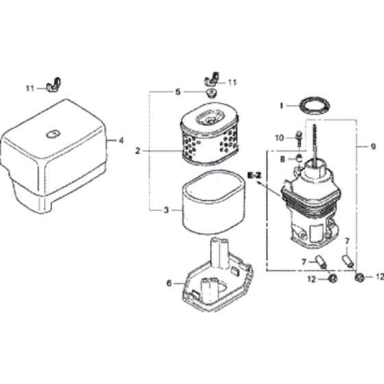 Air Cleaner Assembly for Honda EC5000 Generator