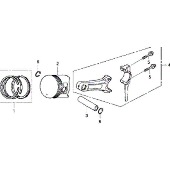 Piston & Connecting Rod Assembly for Honda EC5000 Generator