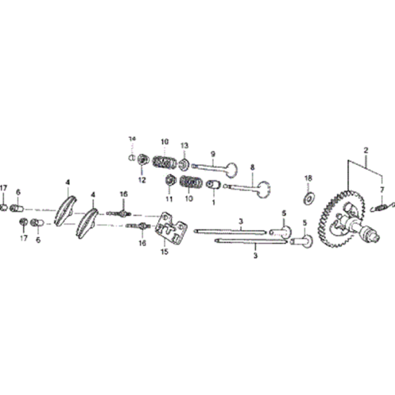 Camshaft-Valves Assembly for Honda EC5000 Generator