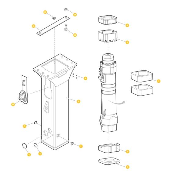 Epiroc EC 60T (S/N BES140034-) Hydraulic Breaker Assembly