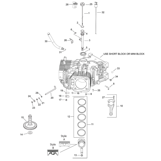 CrankCase for Kohler ECV630 Engines