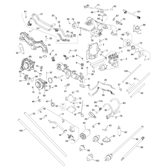 Fuel System for Kohler ECV630 Engines