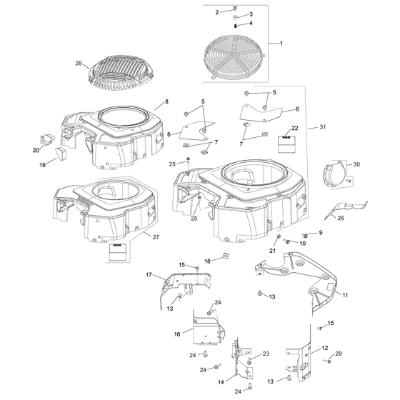 Blower Housing for Kohler ECV650 Engines