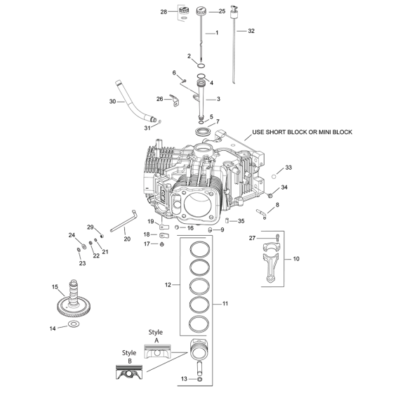 CrankCase for Kohler ECV730 Engines