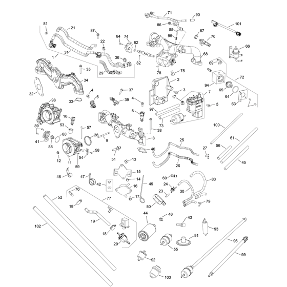 Fuel System for Kohler ECV730 Engines