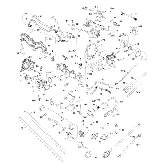 Fuel System for Kohler ECV740 Engines