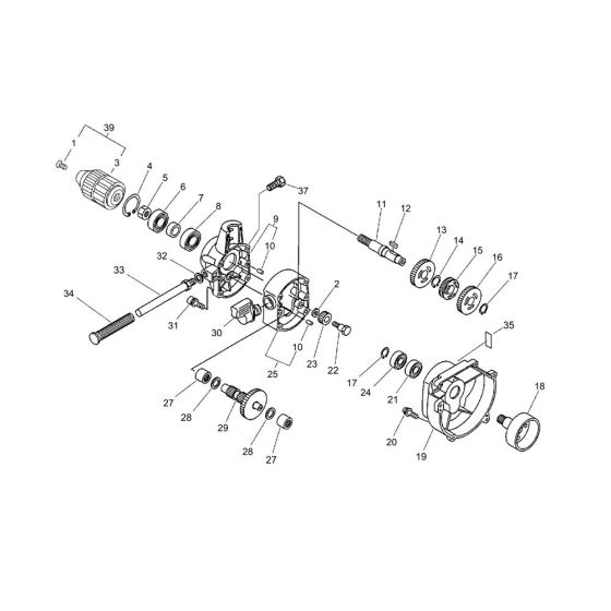 Gear Case for ECHO EDR-2400 Engine Drill