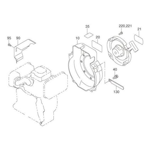 Cooling Starting Assembly for Robin / Subaru EH12 Engines