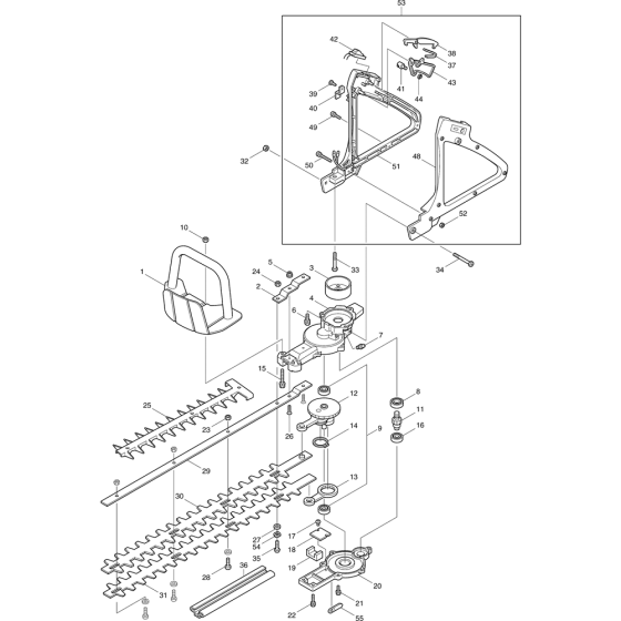 Cutter and Handle Assembly for Makita EH561 Hedge Trimmers