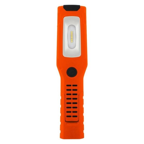 Flexible Magnetic Hand LED Lamp/Torch - Orange. 6 x 0.5W Lamp, 1 x 1W Torch