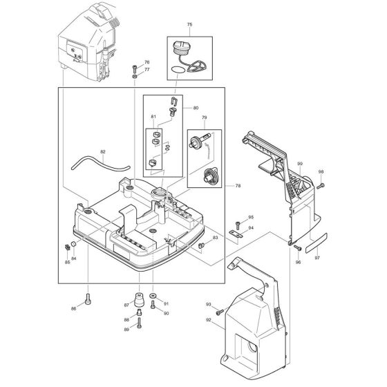 Fuel Tank Assembly for Makita EHW120 Pressure Washer