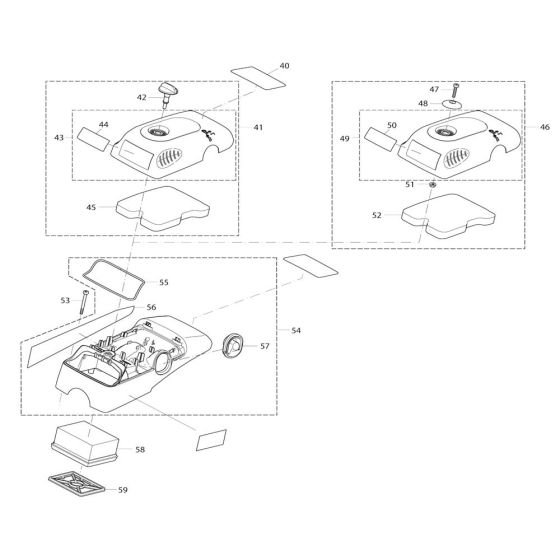 Filter Assembly for Makita EK7301 Disc Cutter