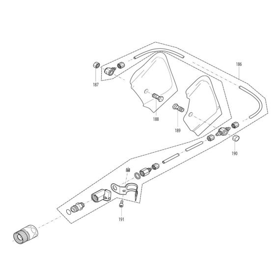 Water Attachment Assembly for Makita EK7301 Disc Cutter