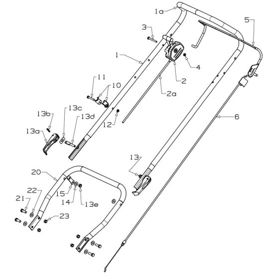 Handle Assembly for Morrison Elite (2015 Jan 478973) Commercial Mower