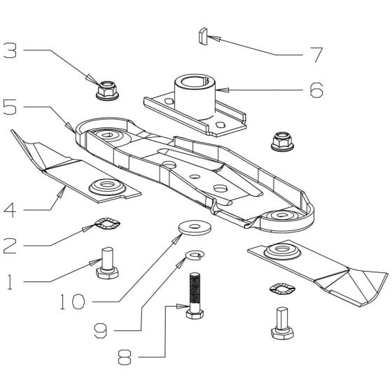 Blade (460mm) Assembly for Morrison Elite S18 (2011 May 467900) Push Mower