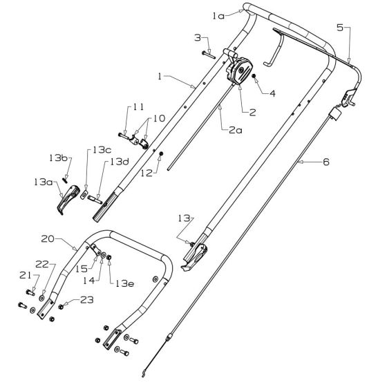 Handle Assembly for Morrison Elite S18 (2011 May 467900) Push Mower