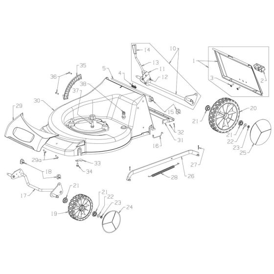 Deck Assembly for Morrison Elite S18 (2011 May 467900) Push Mower