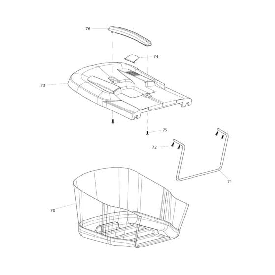 Grass Catcher Assembly for Makita ELM3311 Mower