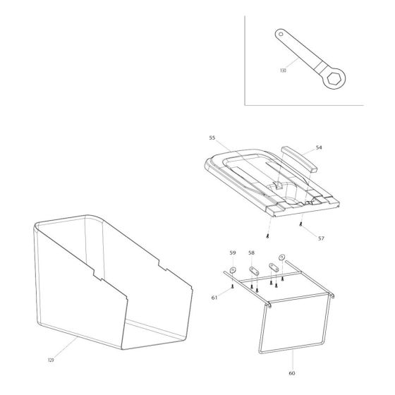 Grass Catcher Assembly for Makita ELM4110 Mower