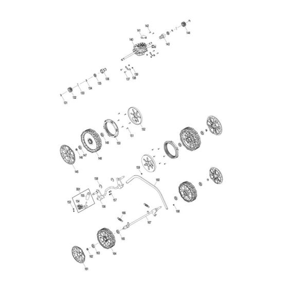 Wheel Assembly for Makita ELM4613 Mower