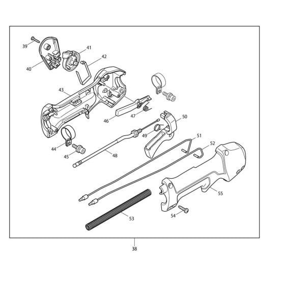 Lever Assembly for Makita EM2650LH Brushcutter