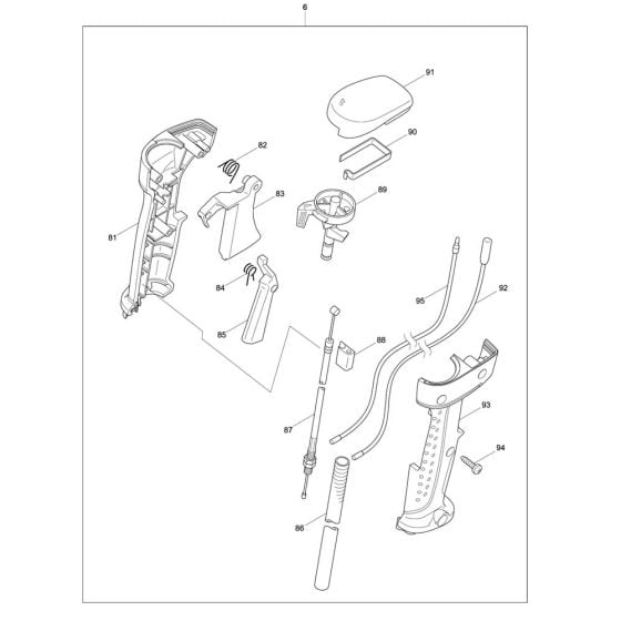 Lever Assembly for Makita EM3400U Brushcutter