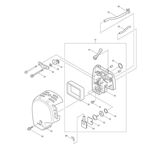 Air Cleaner Assembly for Makita EM4251 Brushcutter