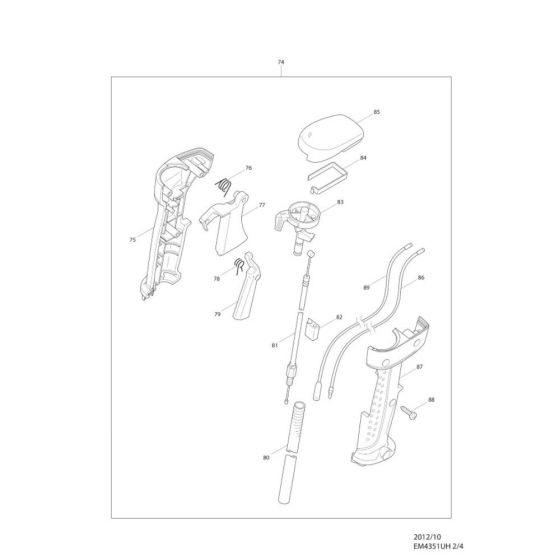 Handle for Makita EM4351UH Brushcutter