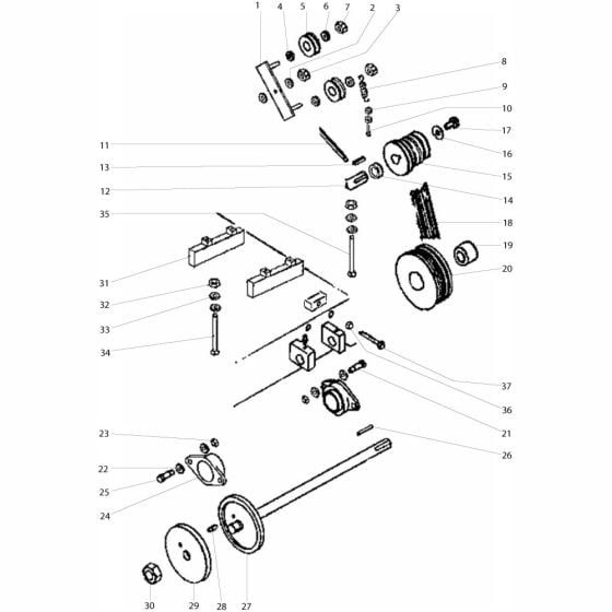 Engine Drive Assembly for Altrad Belle Ranger Floor Saw