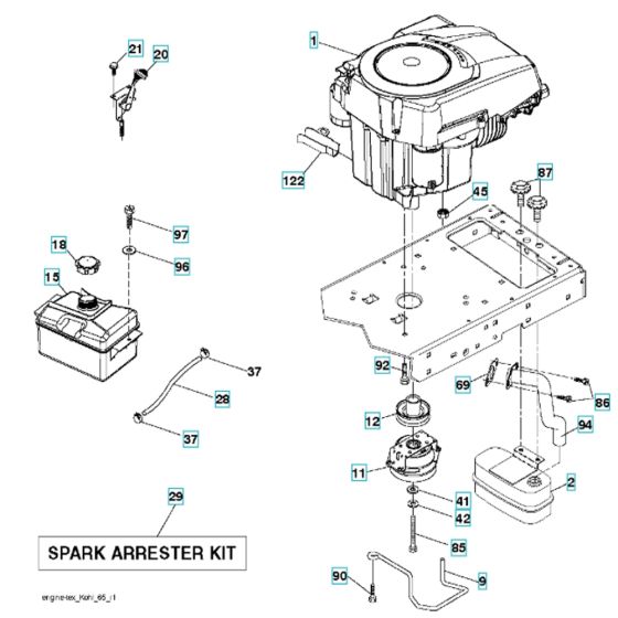 Engine for Husqvarna CTH 194 Ride-On Mowers