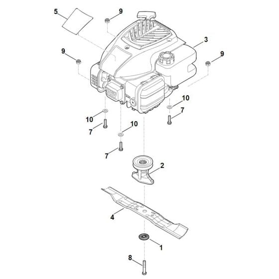 Engine, Blade for Stihl RM 248.0 Mower