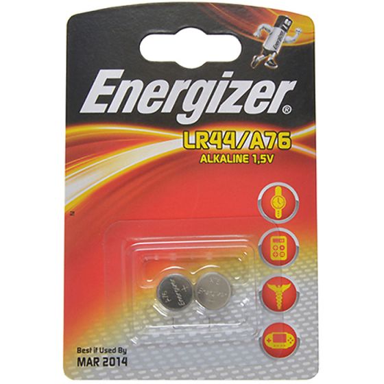 LR44 Coin Alkaline Batteries Pack of 2 by Energizer - S3285