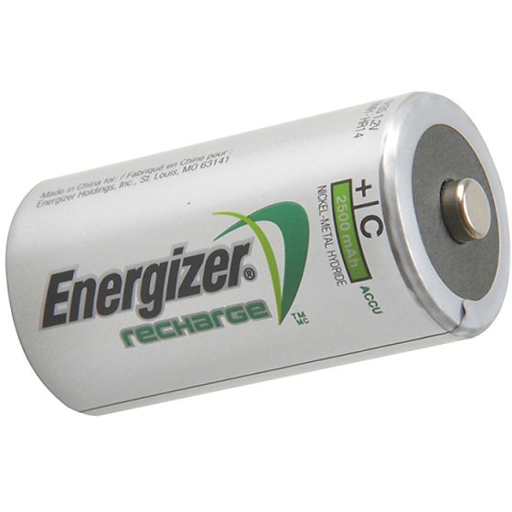 C Cell Rechargeable Power Plus Batteries RC2500 mAh Pack of 2 by Energizer - S633