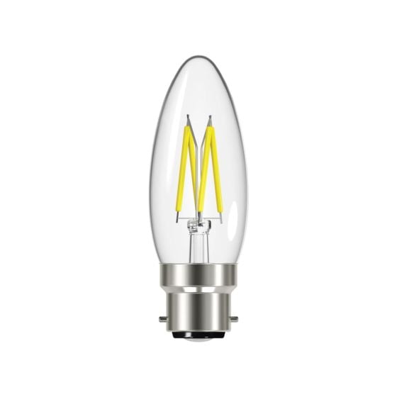 Energizer LED BC (B22) 4W 470 lm  Candle Filament Non-Dimmable Bulb (Warm White) - OEM No. S12868