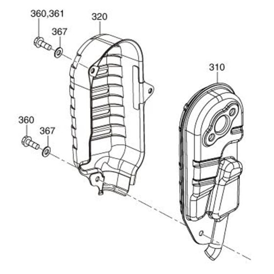 Intake Exhaust (2) Assembly for Robin / Subaru ER12 Engines