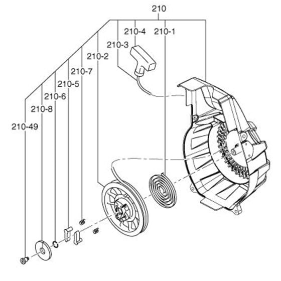 Cooling Starting Assembly for Robin / Subaru ER12 Engines